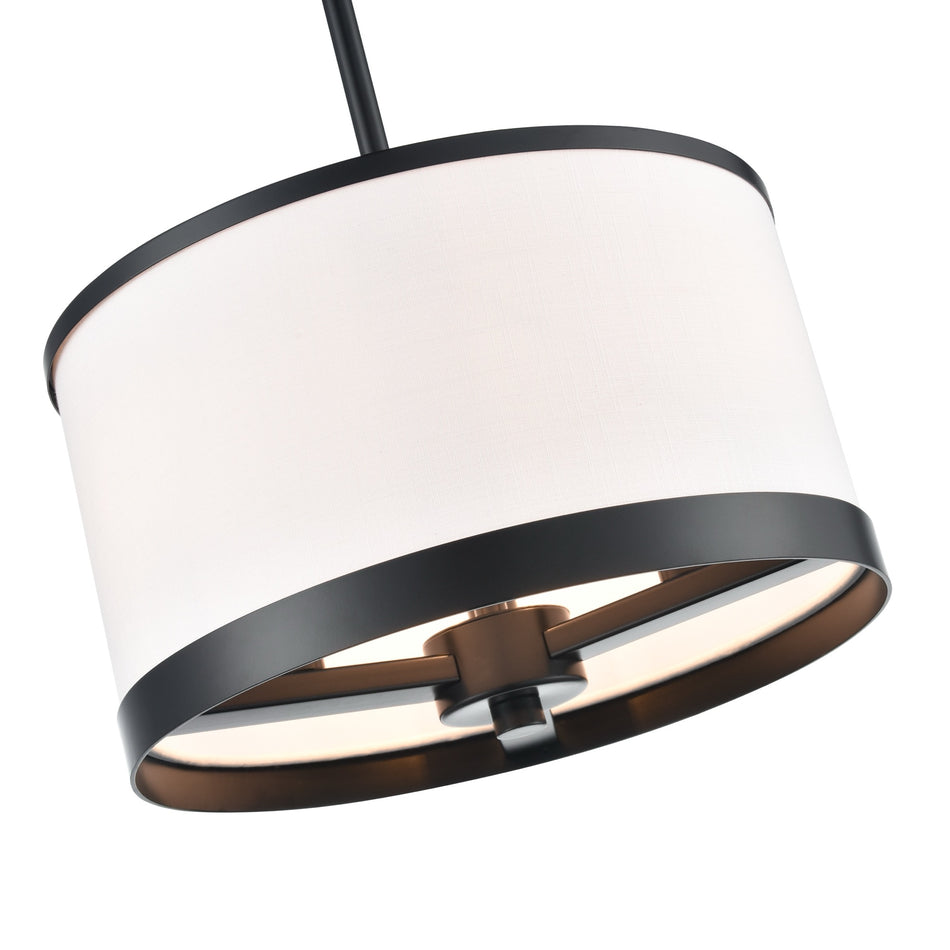 High Street 3 Light Pendant, Black