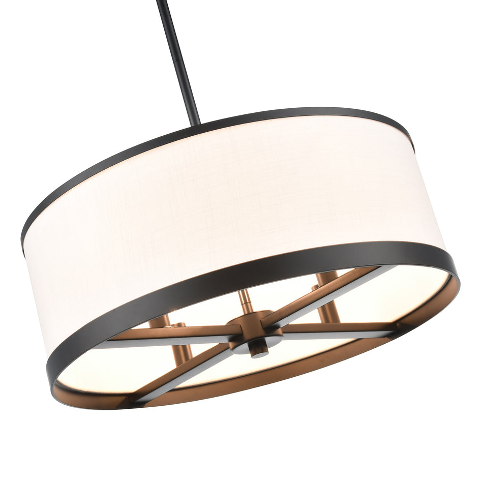 High Street 4 Light Chandelier 18", Black