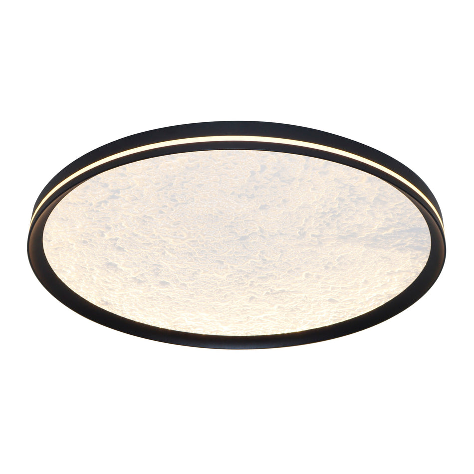 Luna Integrated LED Flush Mount 12", Black