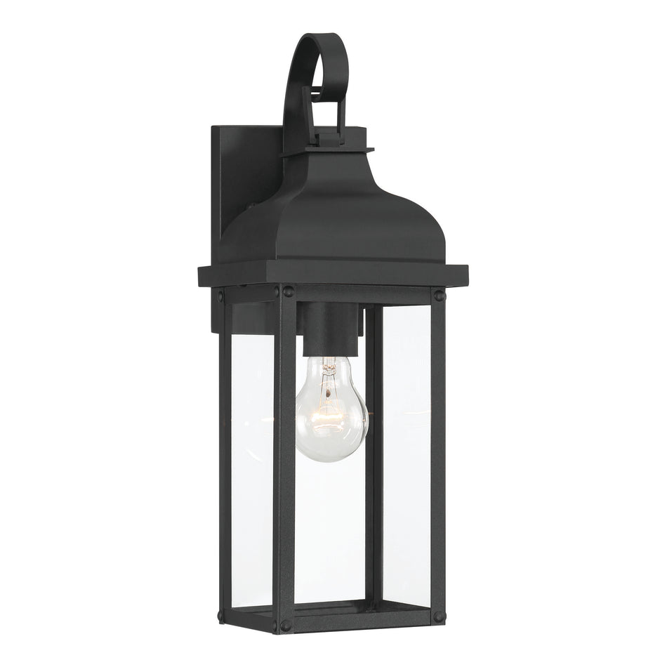 Madrid 1 Light Outdoor Wall Sconce 23.4", Black