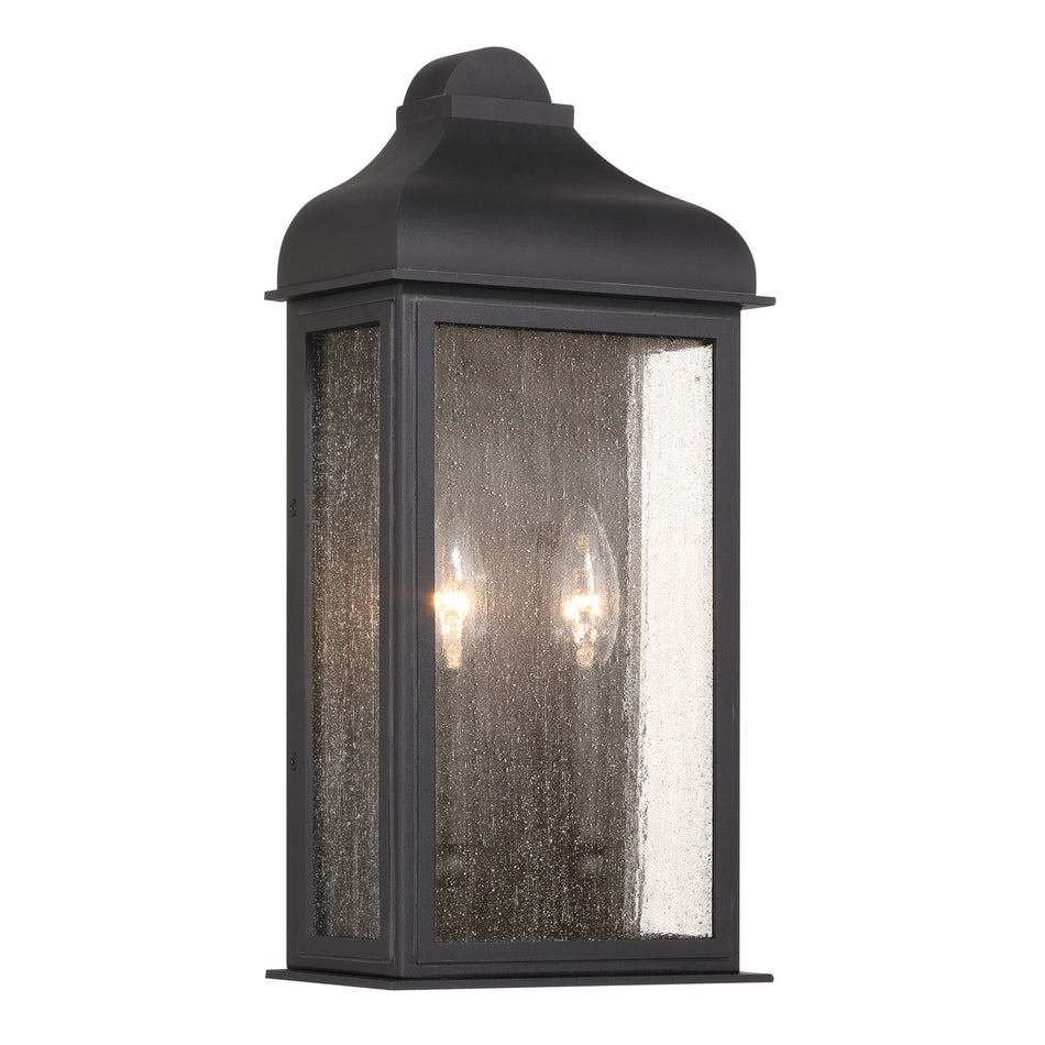 Madrid 2 Light Outdoor Wall Sconce, Black
