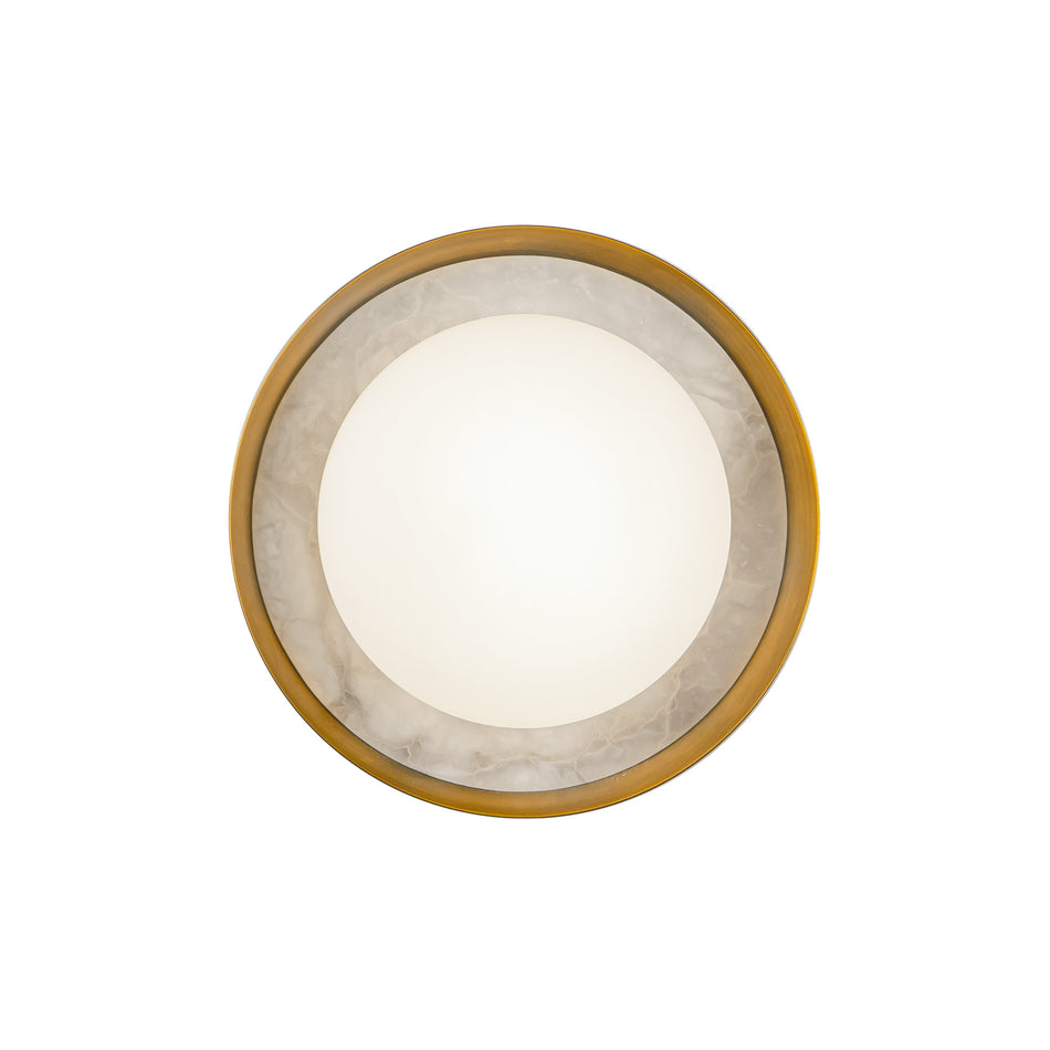 Alonso 8-in Vintage Brass LED Wall/Vanity