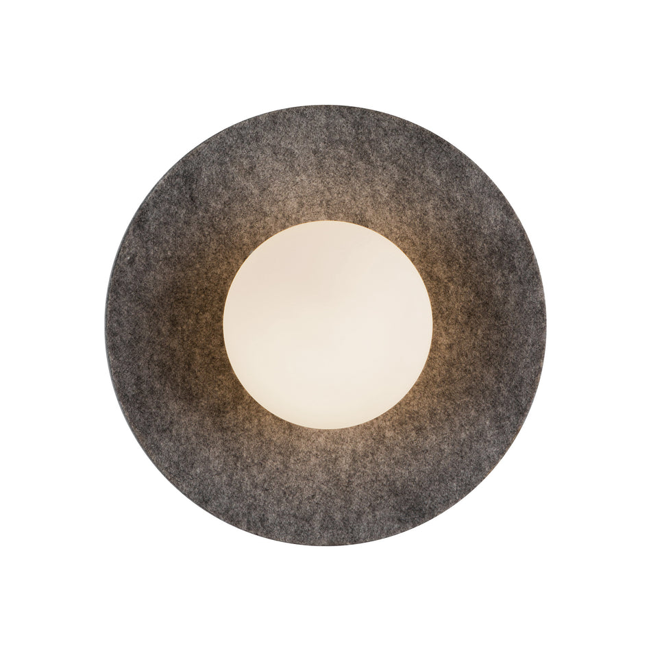 Cruz 15-in Felt - Gray LED Flush Mount