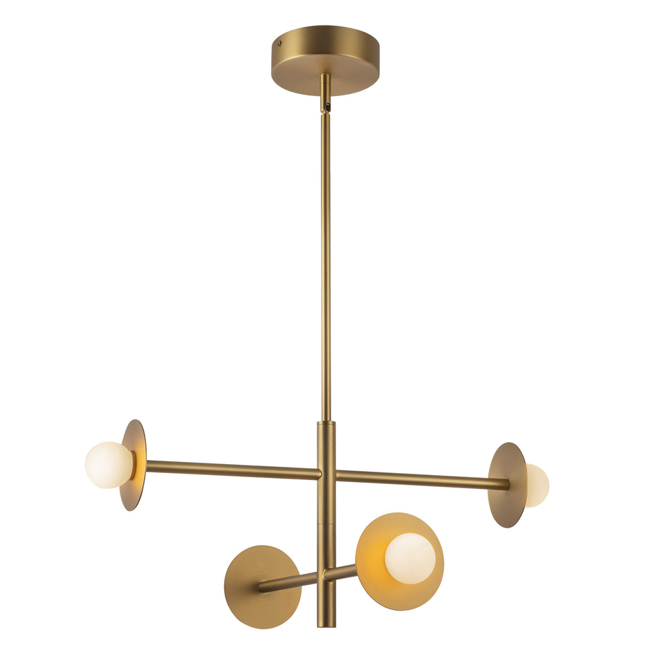 Elixir 22-in Brushed Gold LED Chandelier