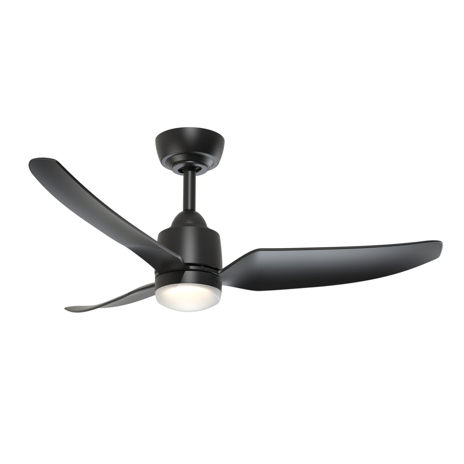 Hugo 42-in Matte Black with Light Kit Ceiling Fan