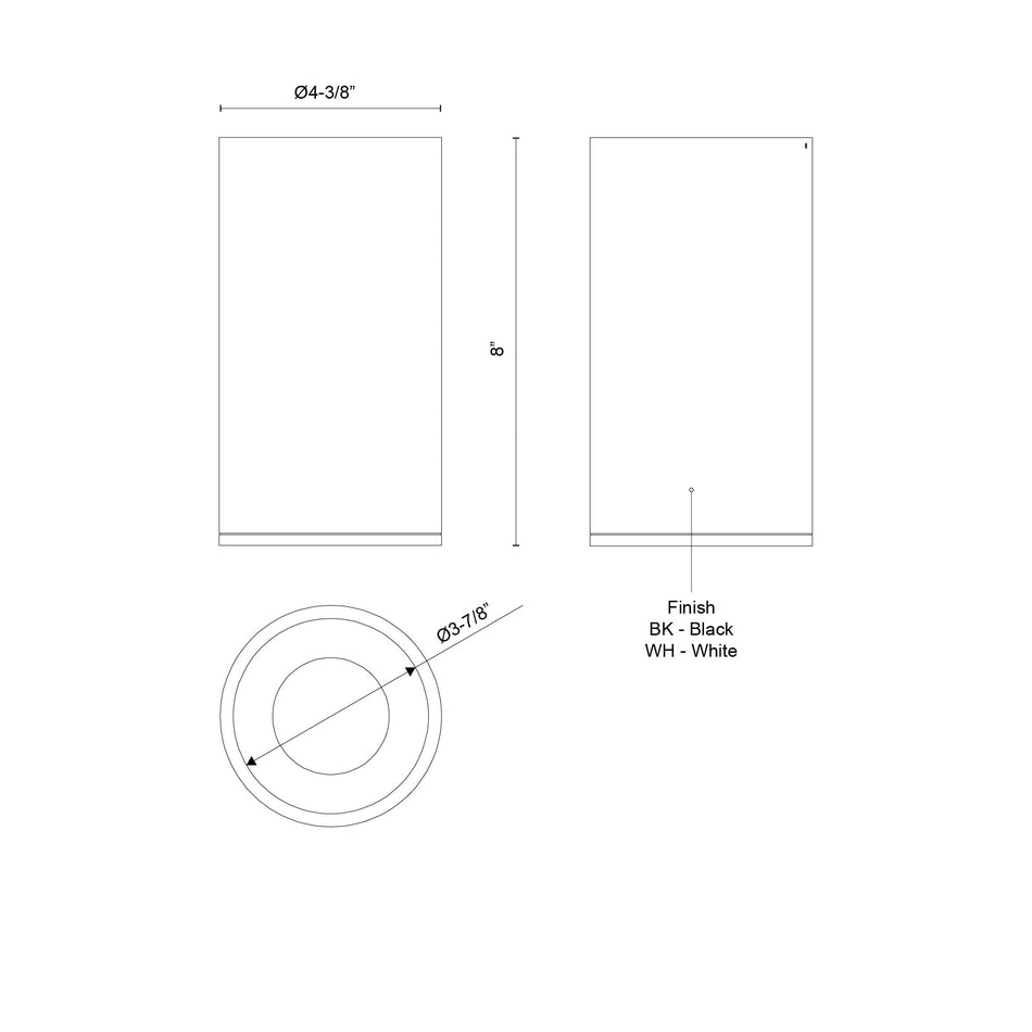 Lorna 8-in (4-in Dia.) 15 Degree Optic Black LED Flush Mount
