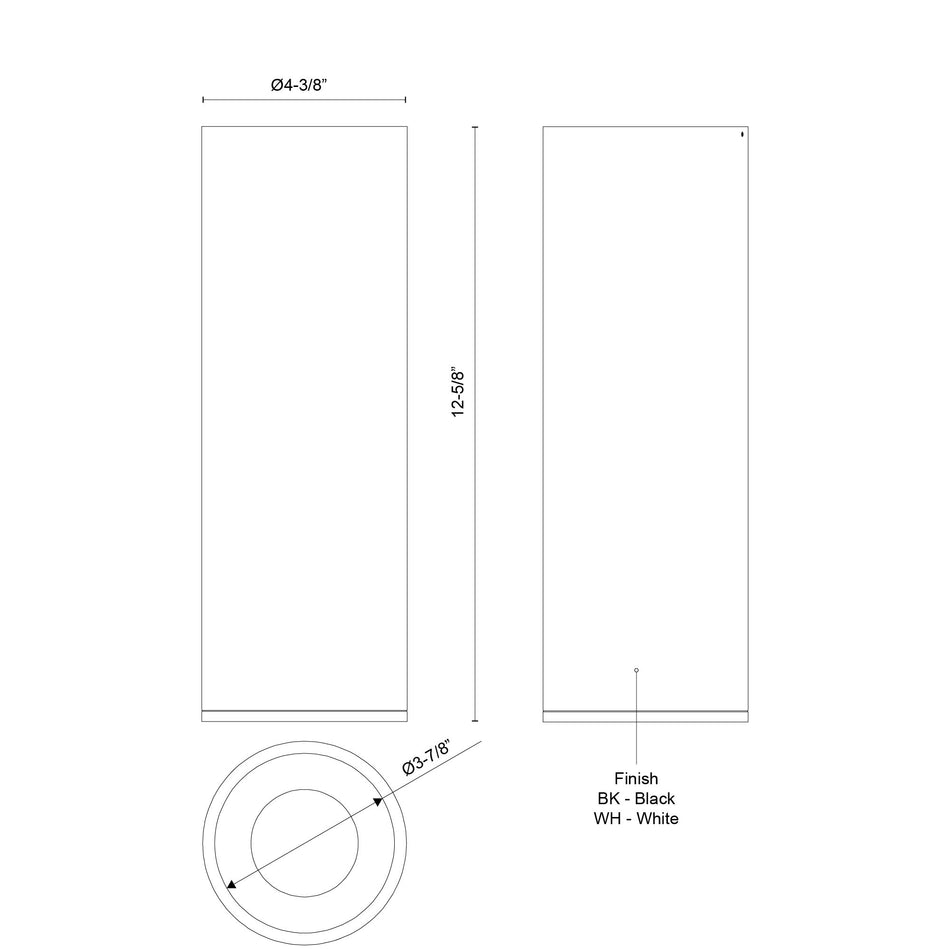 Lorna 12-in (4-in Dia.) 15 Degree Optic White LED Flush Mount