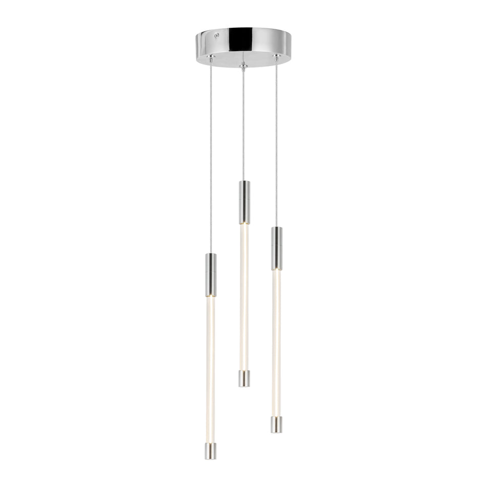 Motif 13-in Chrome LED Multi Pendant