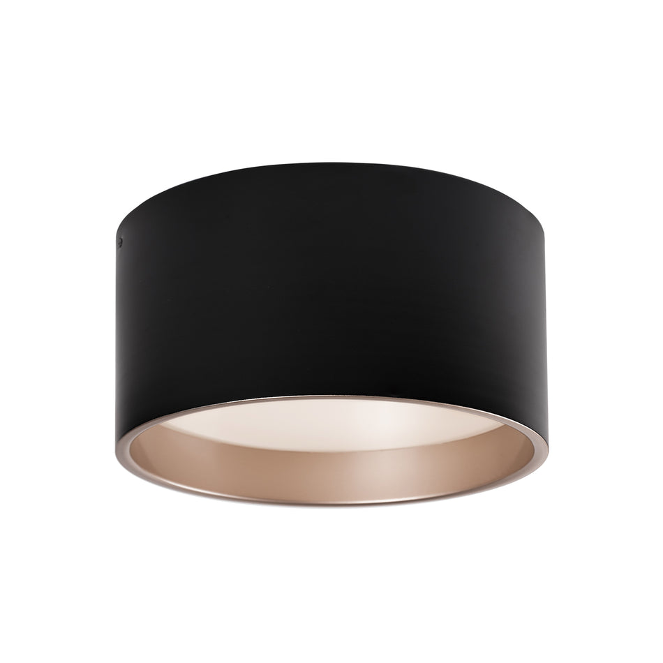 Mousinni 14-in Black LED Flush Mount