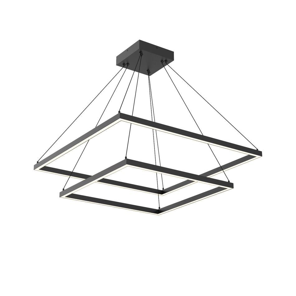 Piazza 32-in Black LED Chandeliers