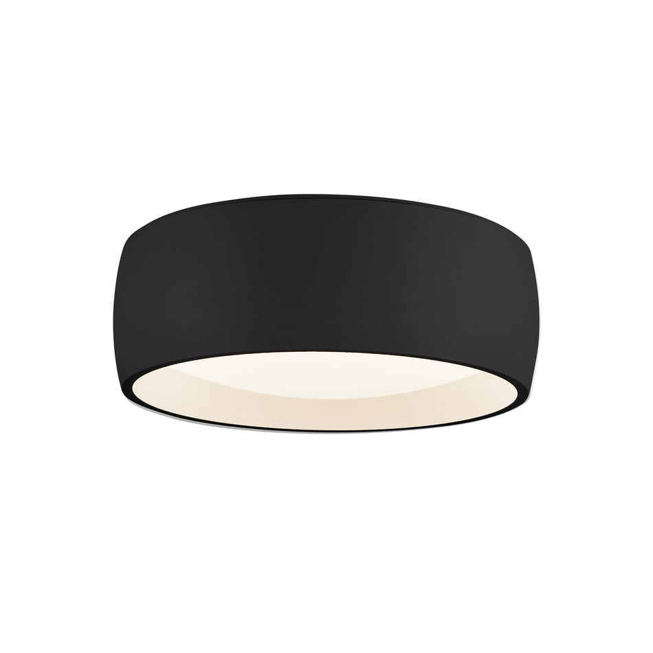 Savile 6-in Black LED Flush Mount
