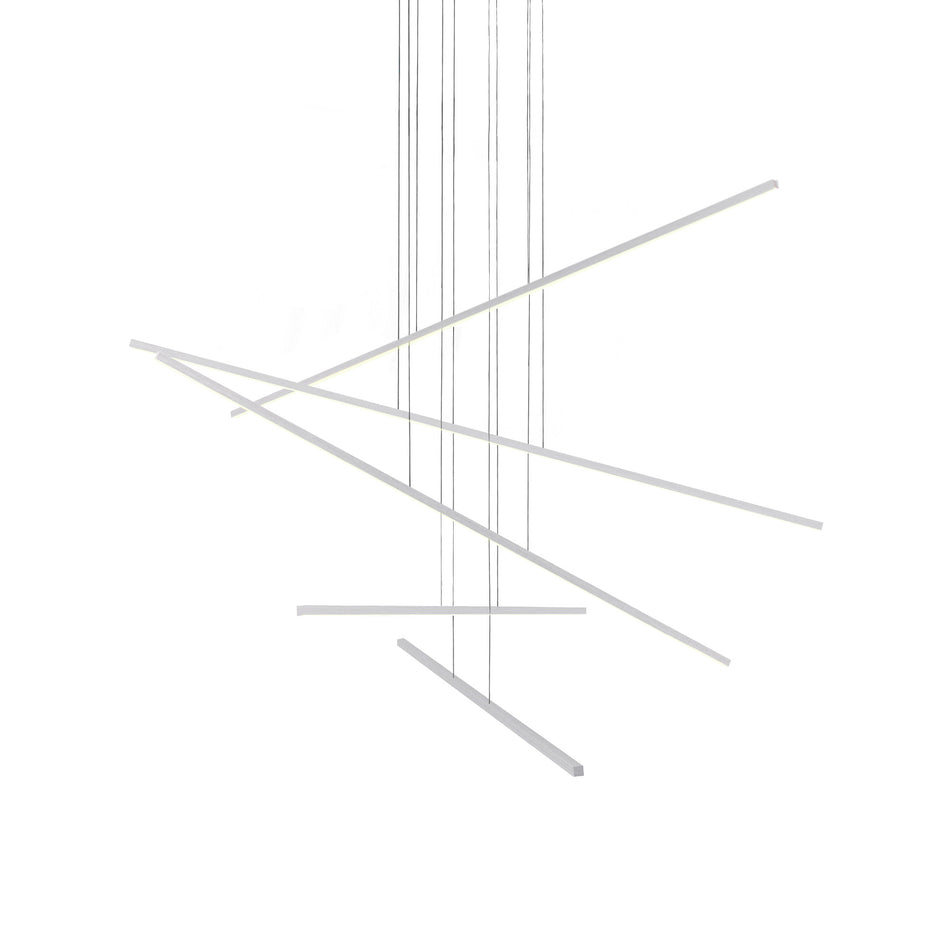 Vega Minor 5 Head Brushed Nickel LED Multi Pendant