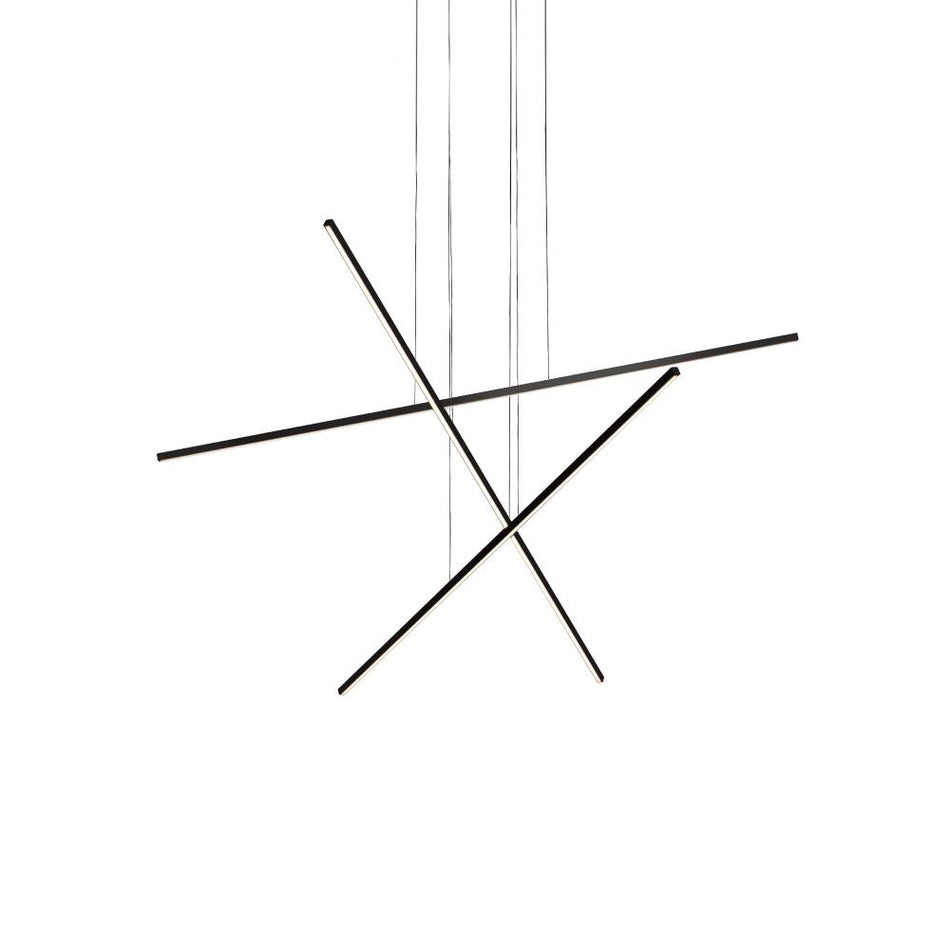 Vega Minor 3 Head Black LED Multi Pendant