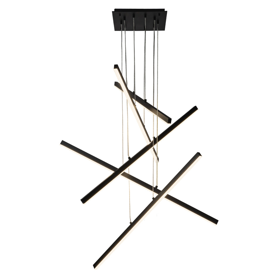 Vega 5 Head Black LED Multi Pendant