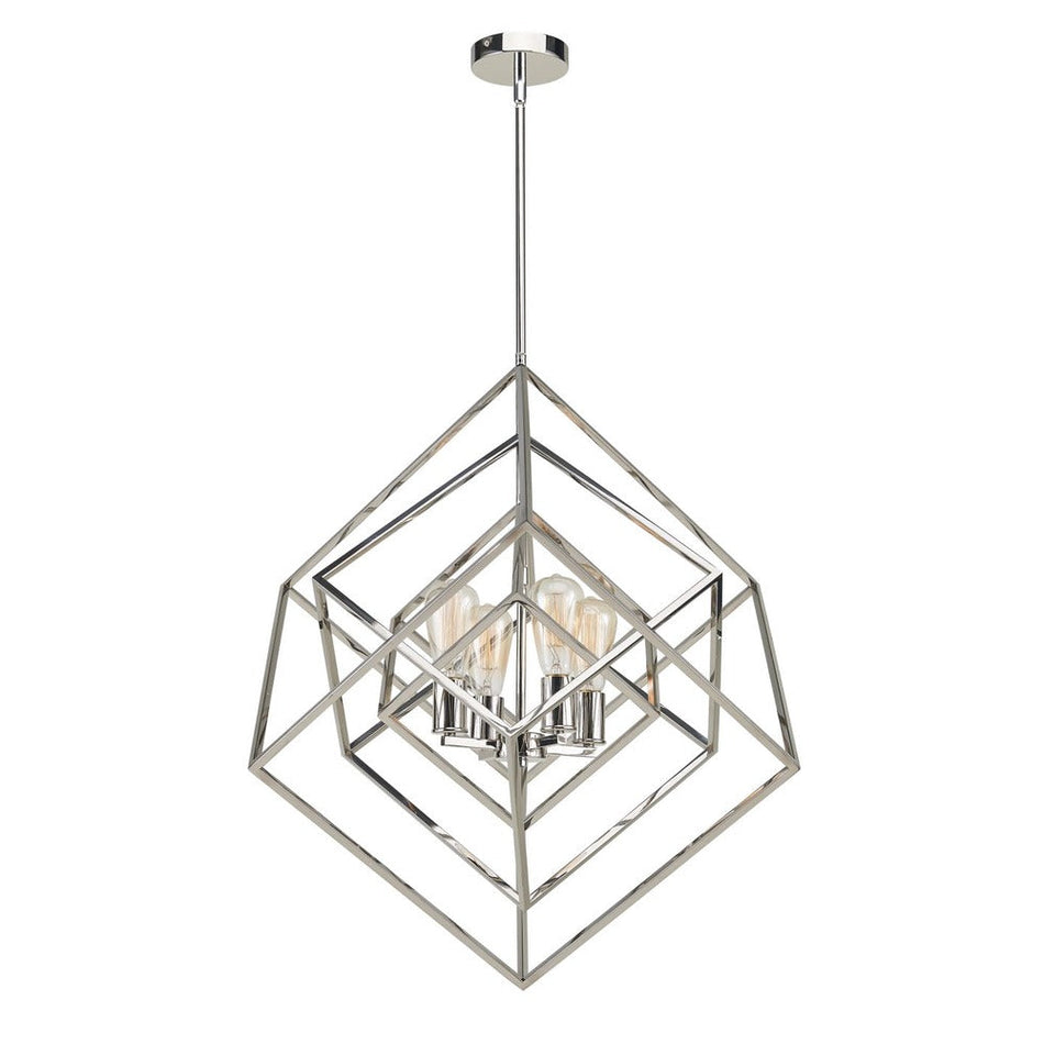 Avista Geometric 24" Chandelier Polished Nickel