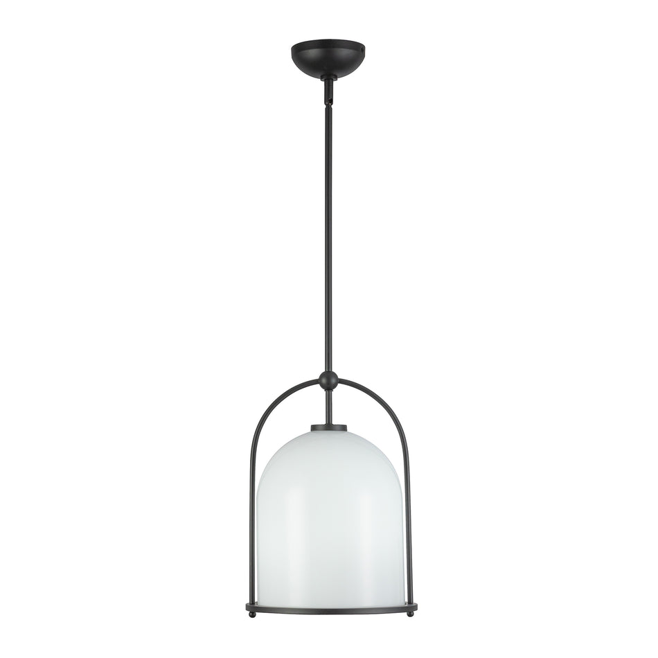 Dahlia 1 Light Pendant 11.5", Black