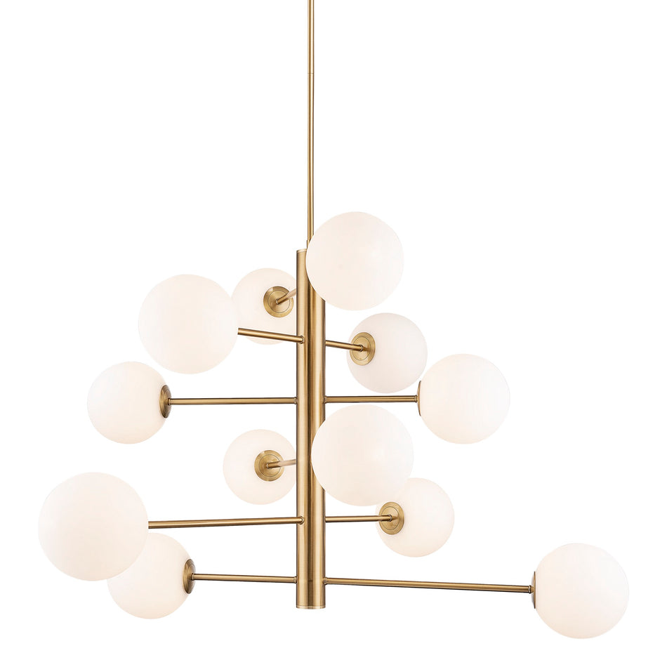 Aurelia Collection 12-Light Chandelier Brass