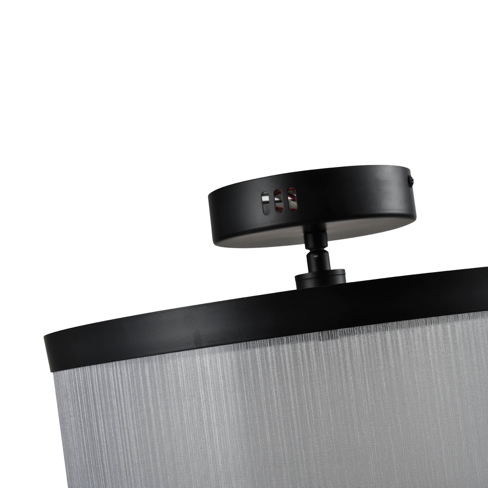 Cora Integrated LED Semi Flush Mount, Silver