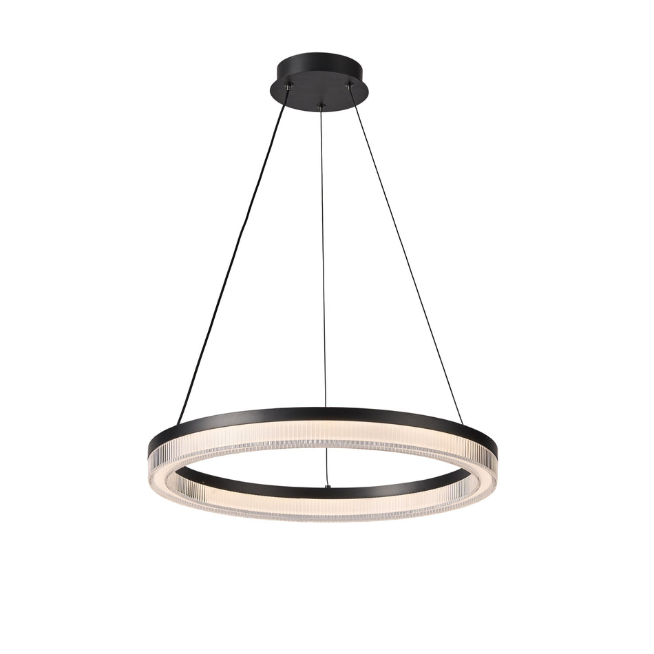 Ari Integrated LED Pendant 24", Black