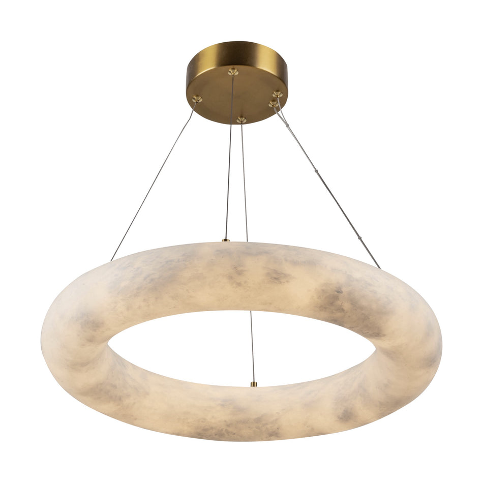 Camila Collection 1-Light 19" Chandelier Brushed Brass