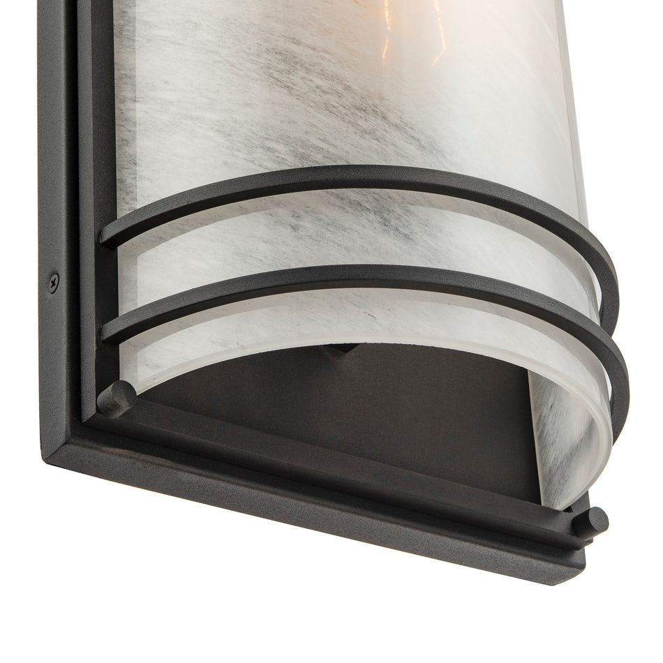Keswick 1 Light Outdoor Wall Sconce 13", Black