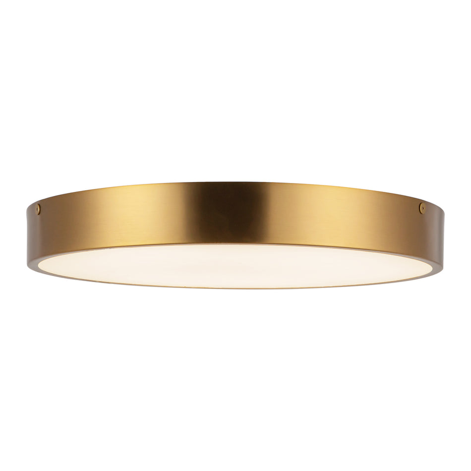 Adelaide 15-in Aged Gold LED Flush Mount