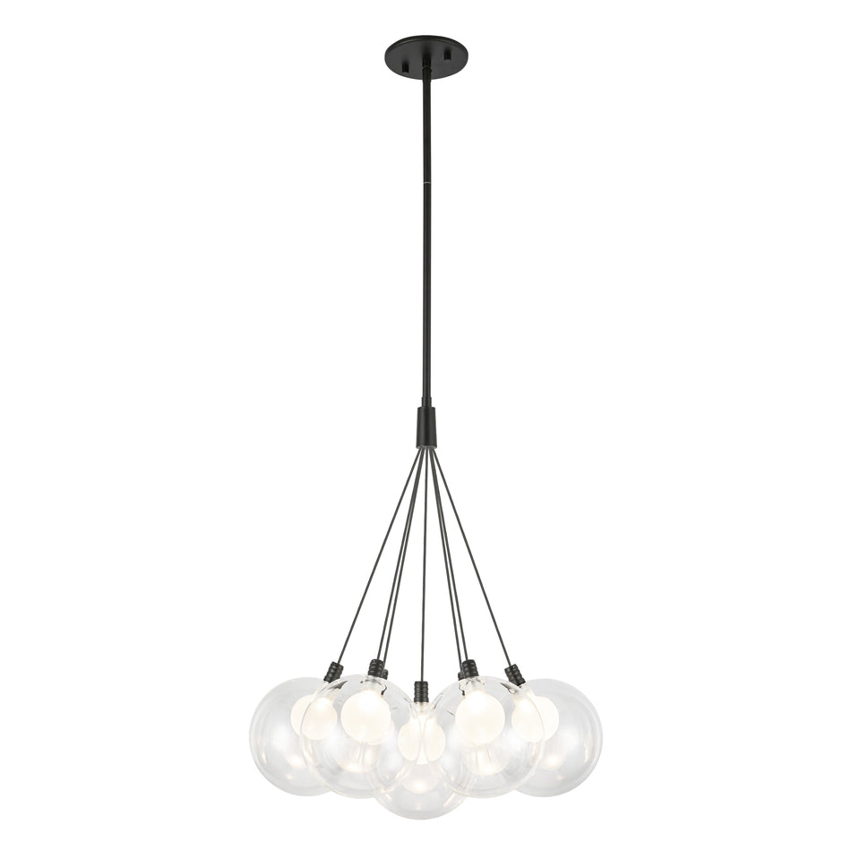 Bolla 16-in Black LED Chandelier