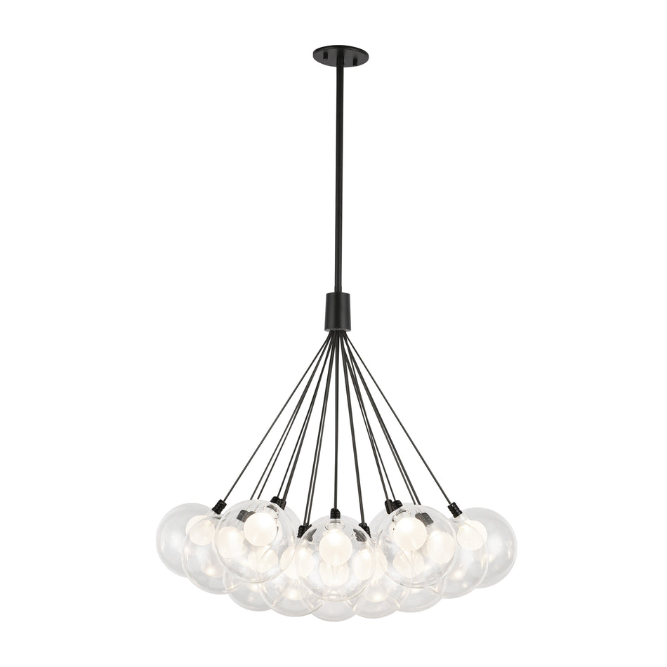 Bolla 28-in Black LED Chandelier