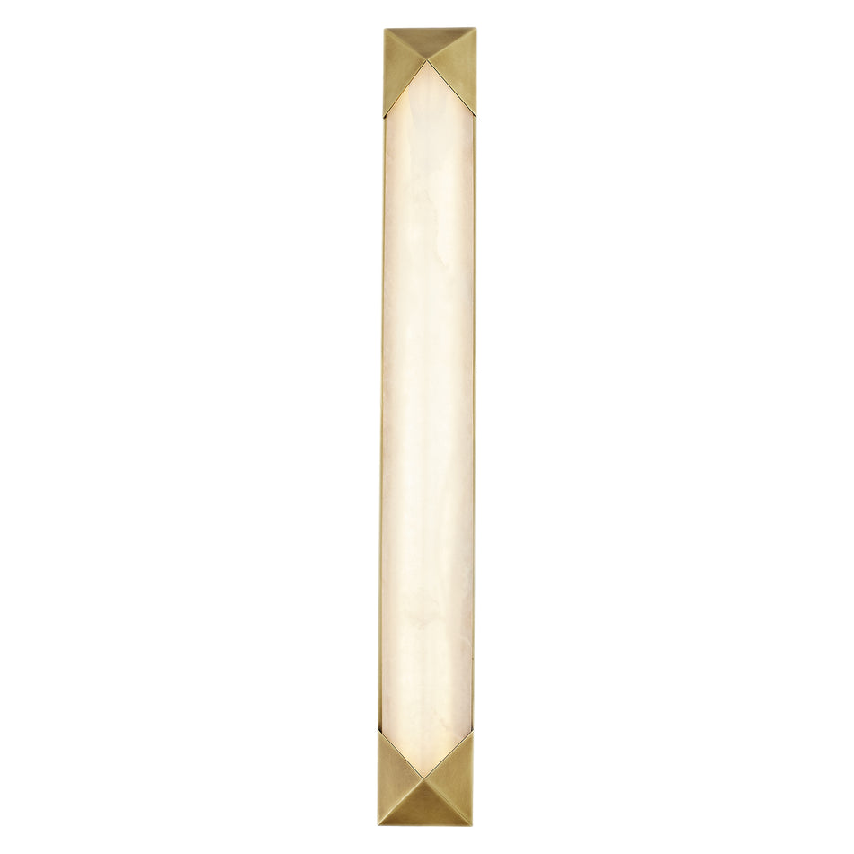 Caesar 25-in Vintage Brass/Alabaster LED Wall/Vanity