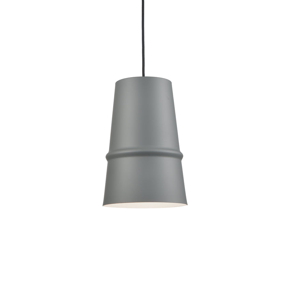 Castor 8-in Gray 1 Light Pendant