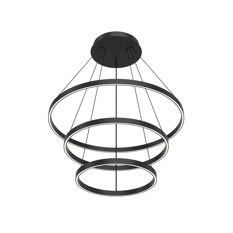 Cerchio 32-in Black LED Chandeliers