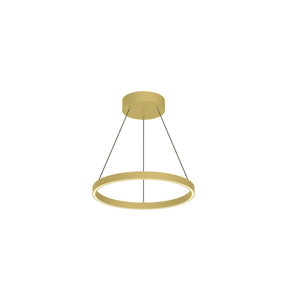 Cerchio 18-in Brushed Gold LED Pendant
