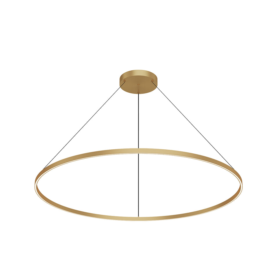 Cerchio 60-in Brushed Gold LED Pendant