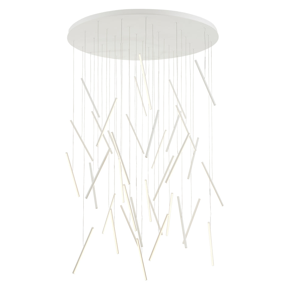 Chute 50-in White LED Multi Pendant