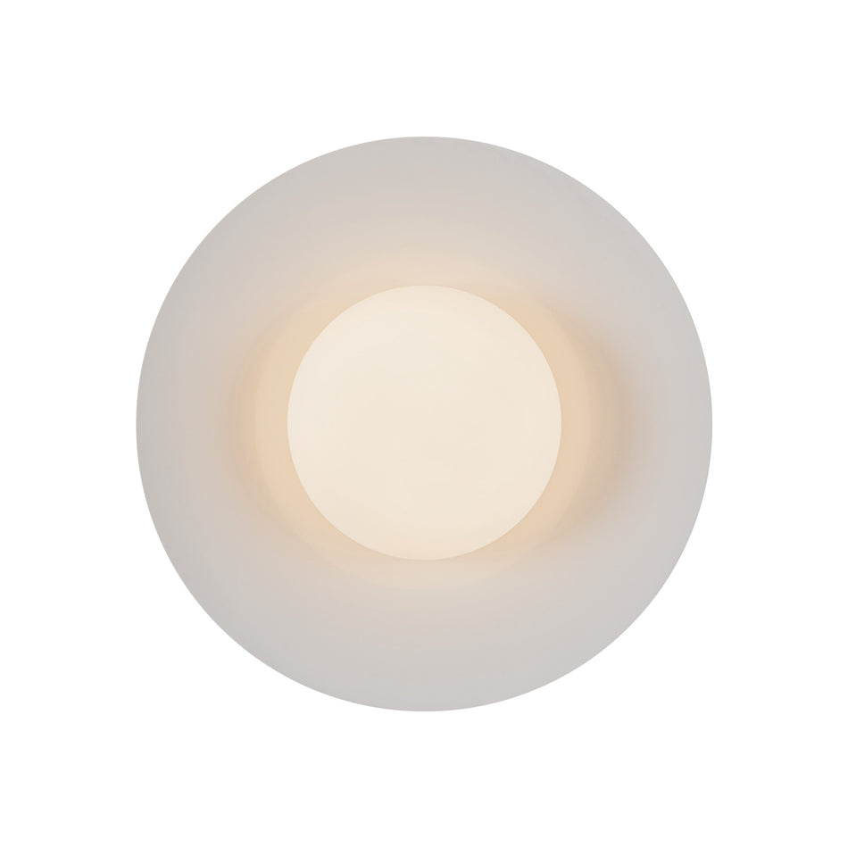 Cruz 15-in Metal - Black/White LED Flush Mount