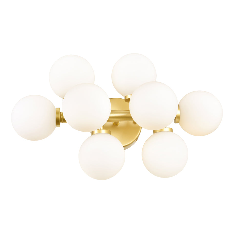 Arya 8 Light Satin Gold Wall Sconce