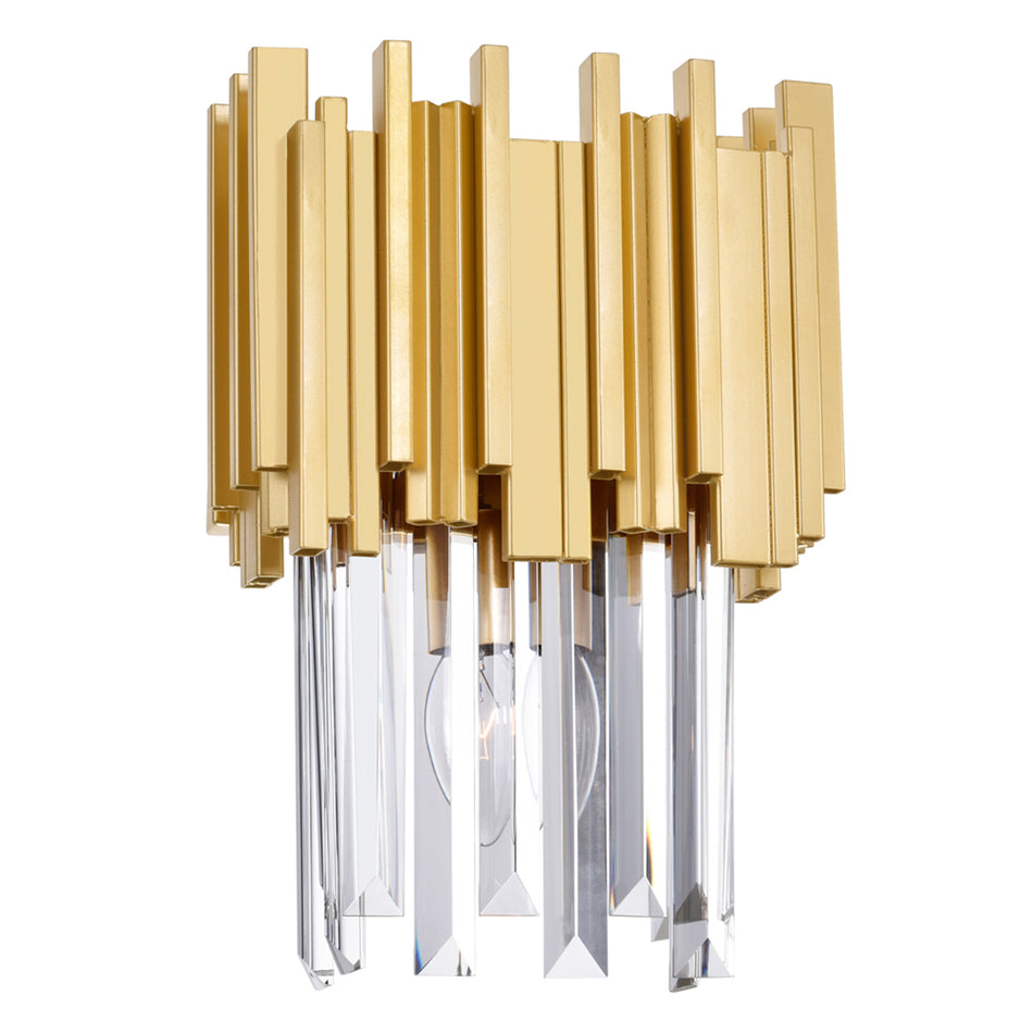 Deco 1 Light Medallion Gold Wall Light