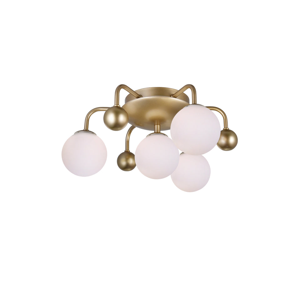 Element 4 Light 16in Sun Gold Flush Mount