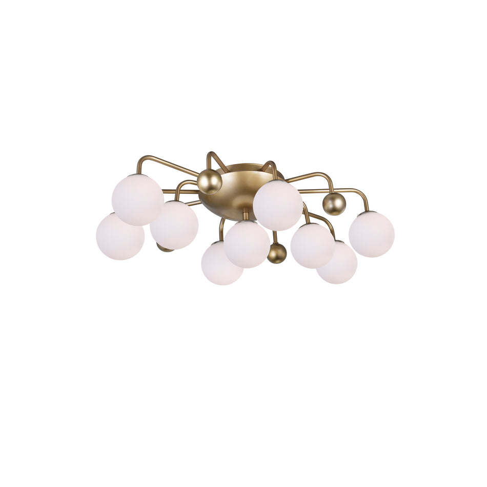 Element 9 Light 24in Sun Gold Flush Mount