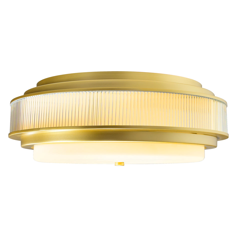 Valdivia 5 Light 22in Satin Gold Flush Mount