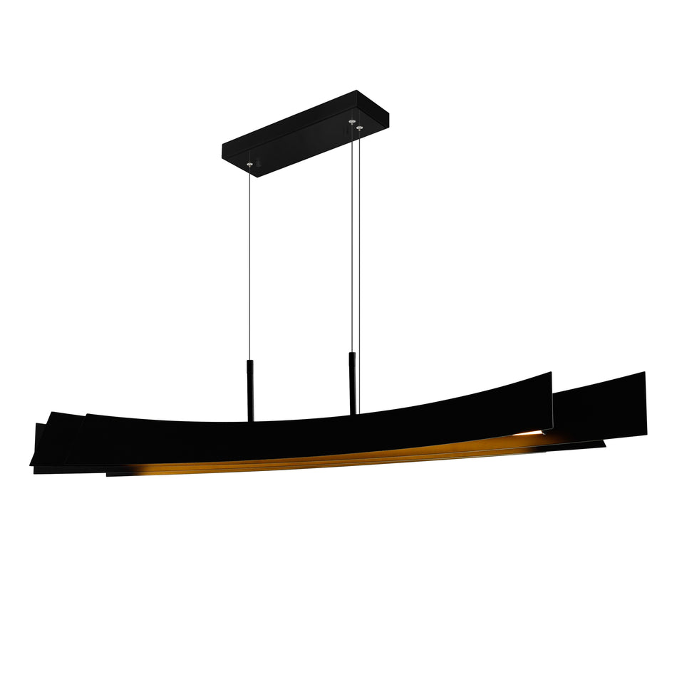 Candora Integrated LED 50in Black Chandelier