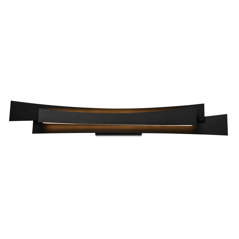 Candora Integrated LED 36in Black Vanity Light