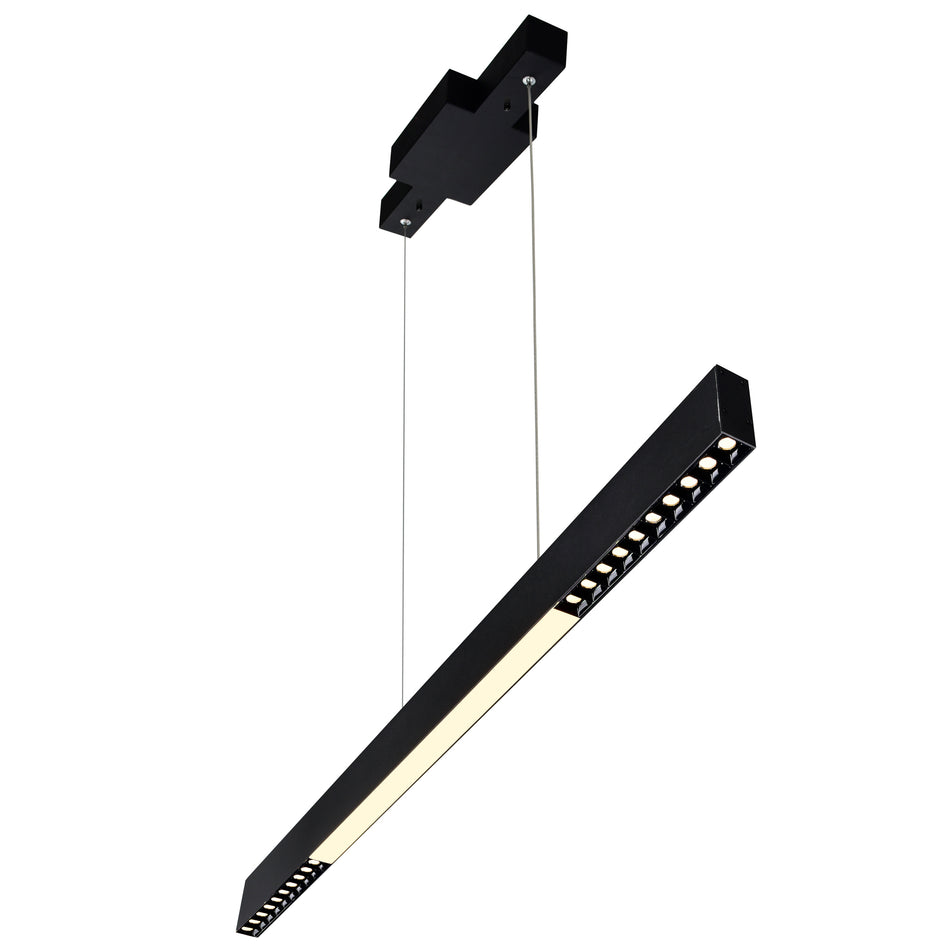 Pienza Integrated LED 45in Black Chandelier