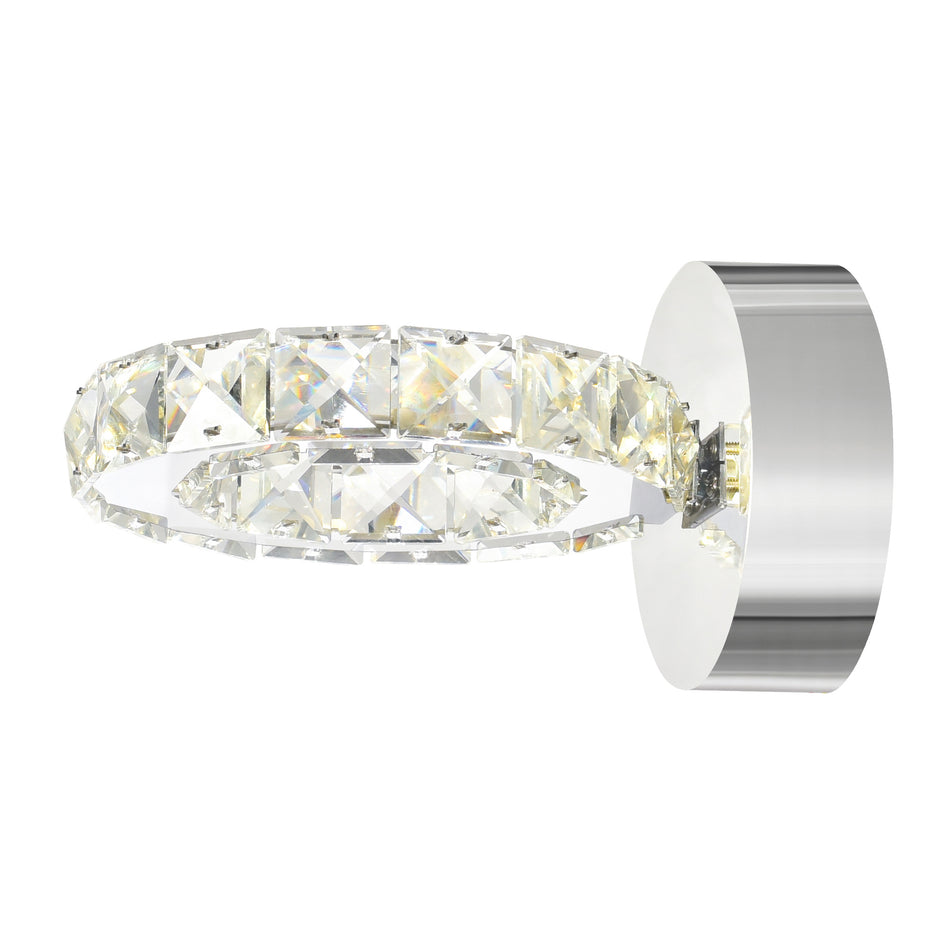 Ring Integrated LED Chrome Wall Sconce