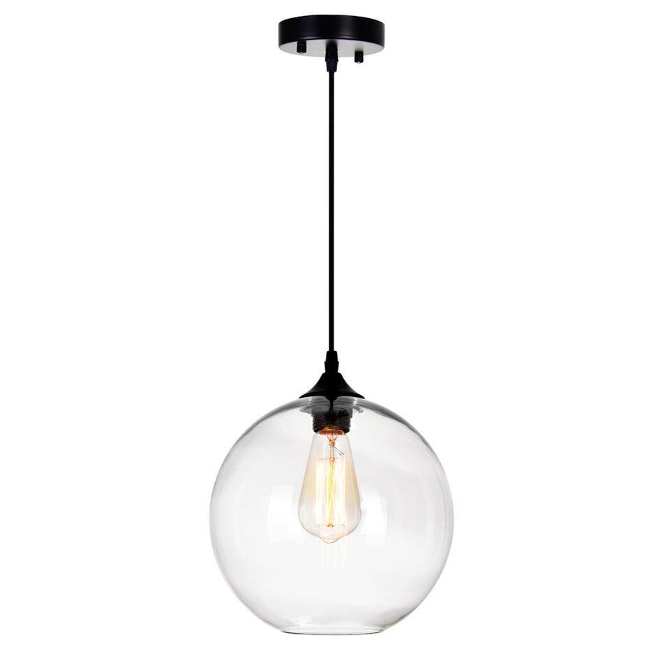 Glass 1 Light 10in Clear Down Mini Pendant