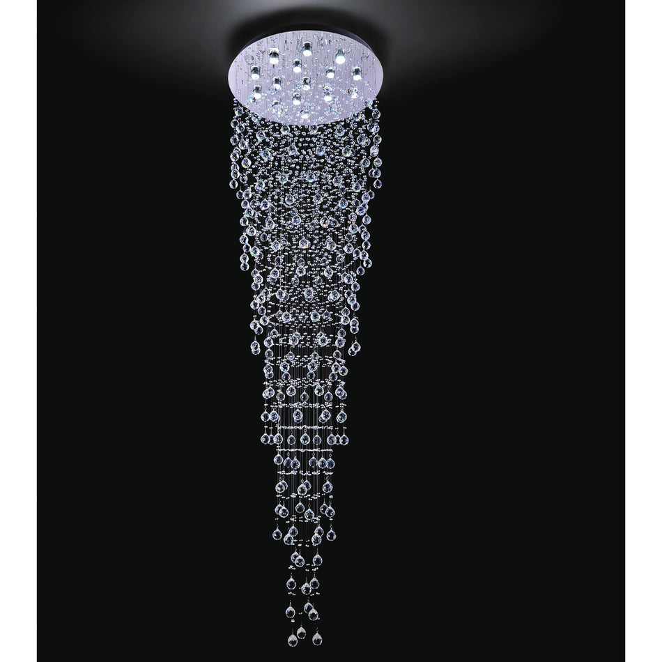 Rain Drop 16 Light 32in Chrome Flush Mount