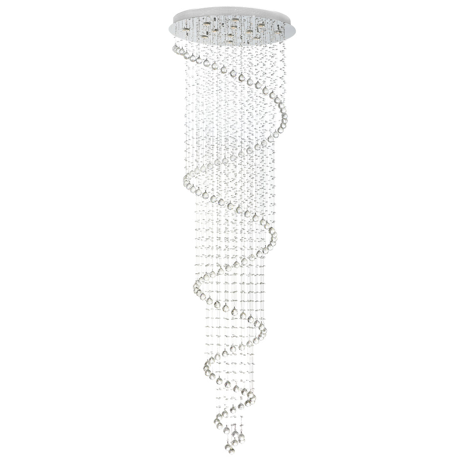 Spiral 12 Light Flush Mount With Chrome Finish