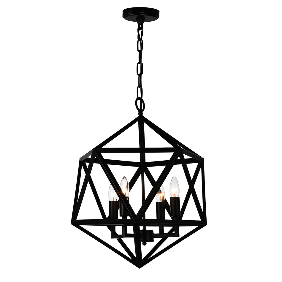 Amazon 4 Light Black Pendant