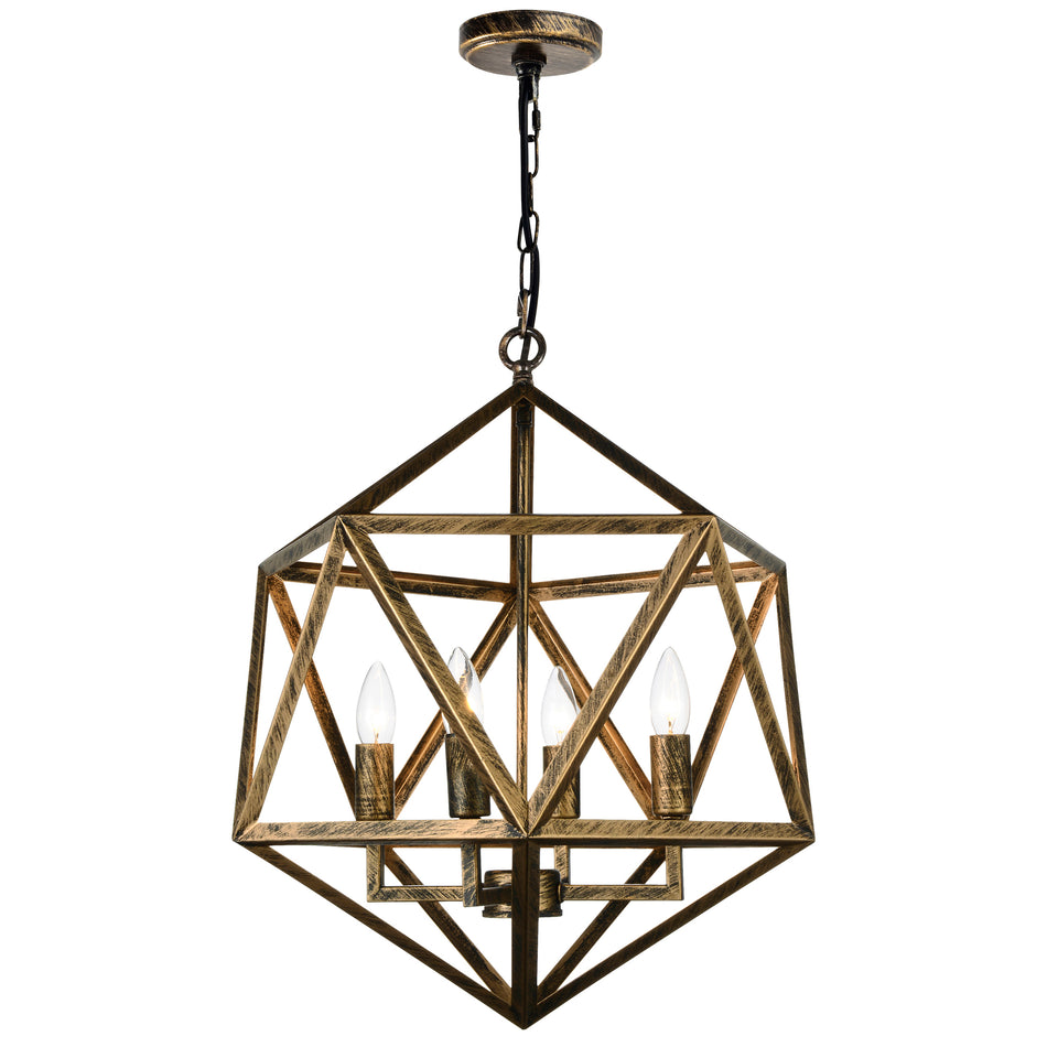 Amazon 4 Light Antique Forged Copper Pendant