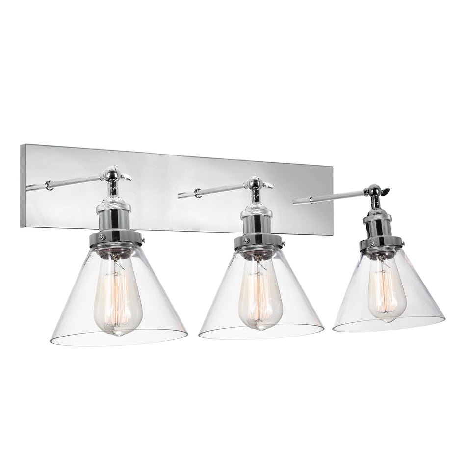Eustis 3 Light 24in Polished Nickel Wall Sconce